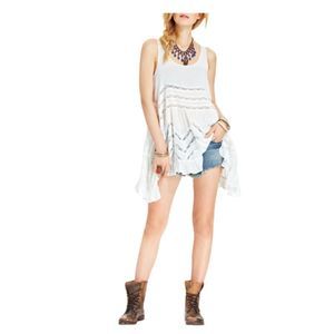 Free People-NWT White Lace Polka Dot Dress-XS